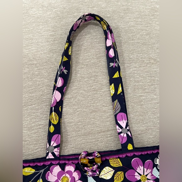 Vera Bradley Purple Flower Shoulder Bag - Picture 3 of 8